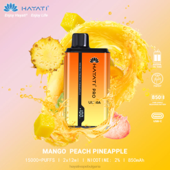 Hayati Pro Ultra за еднократна употреба 15000 впръсквания - 82P0204 Hayati Vape Liquid манго праскова ананас