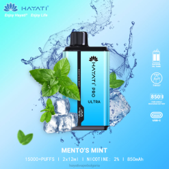 Hayati Pro Ultra за еднократна употреба 15000 впръсквания - 82P0206 Hayati Flavour Vapes менто на менто