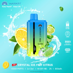 Hayati Pro Ultra за еднократна употреба 15000 впръсквания - 82P0218 Hayati Vape Flavours кристален лед/леден цитрус